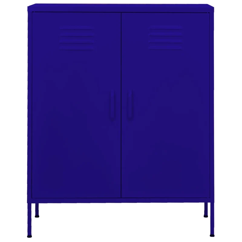 Armoire de rangement pratique bleue marine 80 x 35 x 101,5 cm avec étagères réglables style moderne en acier bleu marine 02_0046854