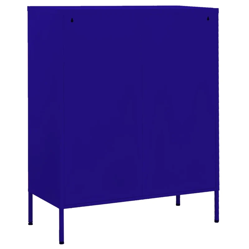 Armoire de rangement pratique bleue marine 80 x 35 x 101,5 cm avec étagères réglables style moderne en acier bleu marine 02_0046854