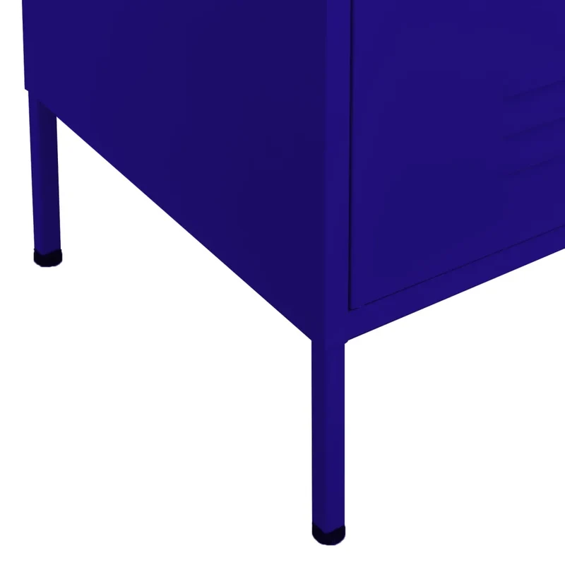 Armoire de rangement pratique bleue marine 80 x 35 x 101,5 cm avec étagères réglables style moderne en acier bleu marine 02_0046854