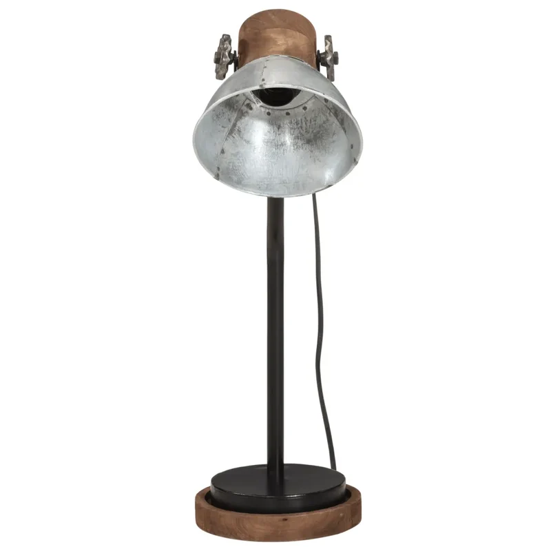 Lampe de bureau style industriel ajustable 18 x 18 x 60 cm en fer argent vintage 02_0047546