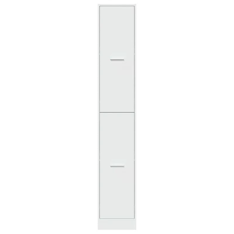 Armoire d'apothicaire moderne rangement ergonomique 30 x 41 x 174 cm en bois d'ingénierie blanc 02_0055649