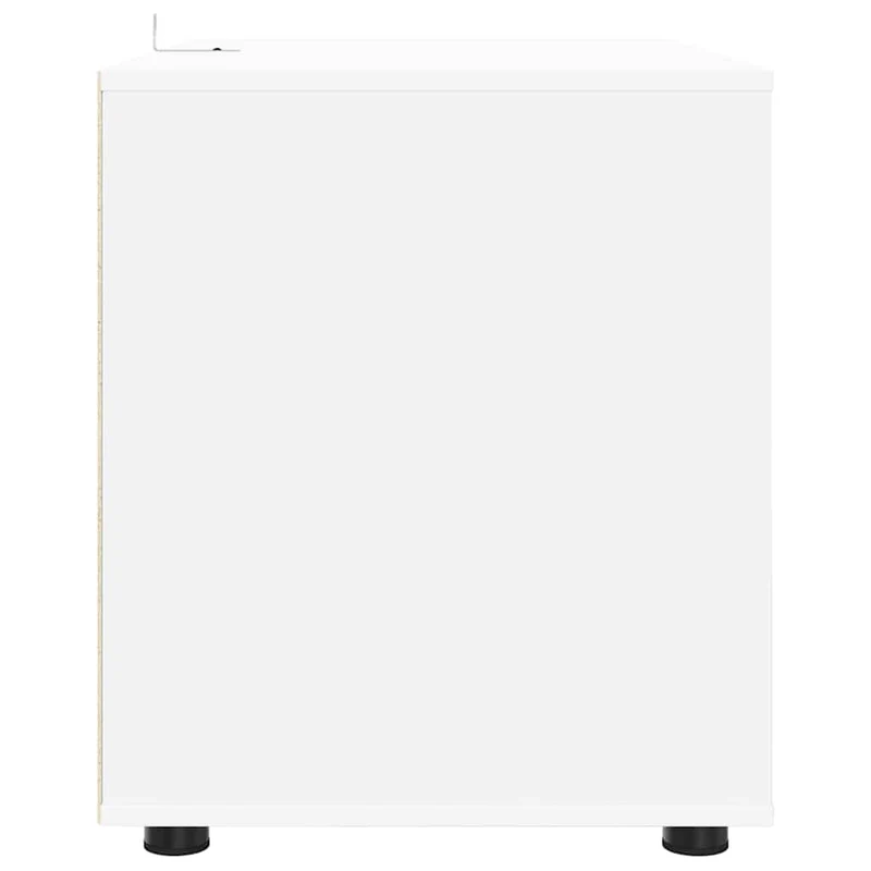 Armoire de rangement minimaliste fonctionnelle 80 x 48 x 57 cm en bois d'ingénierie blanc 02_0054591