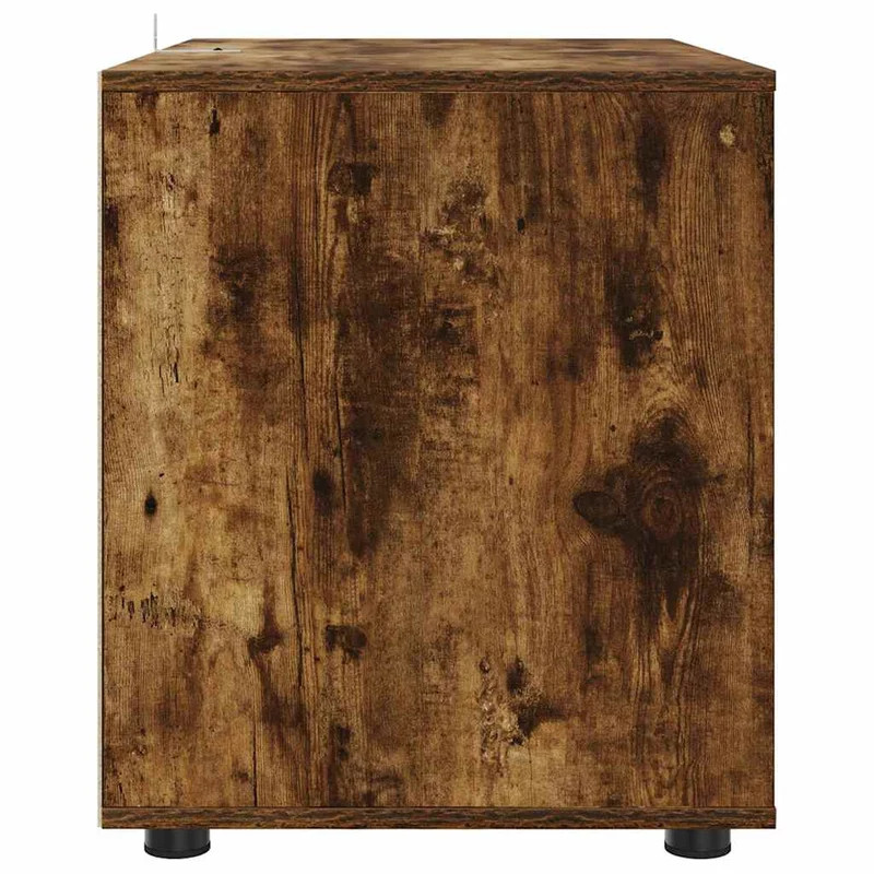 Armoire de rangement équipée tiroirs fonctionnels salon chambre 80 x 48 x 57 cm en bois d'ingénierie chêne fumé 02_0054596