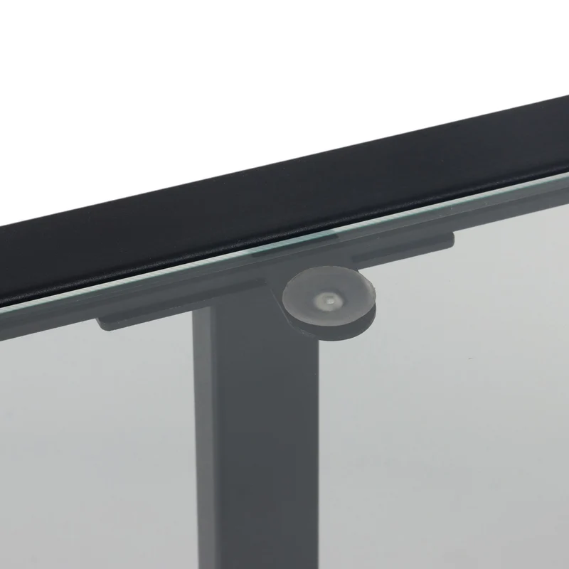 Console étroite moderne pour entrée salon 73 x 100 x 30 cm pratique avec 3 étagères en verre transparent 13_0017954