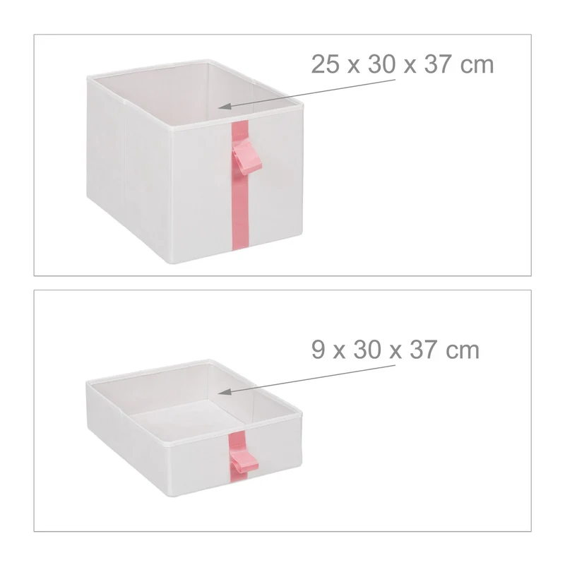 Commode de rangement enfants 6 tiroirs pratique 80 x 40 x 80 cm en tissu blanc 13_0014582