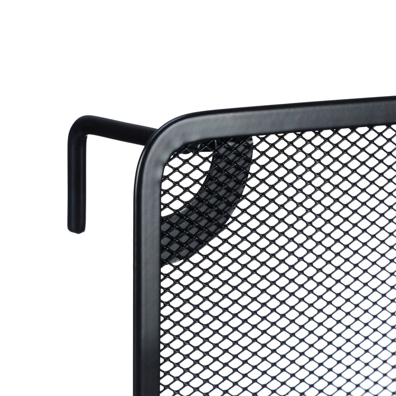 Porte-documents mural moderne design maille 28 x 35,5 x 10 cm en acier noir 13_0014162
