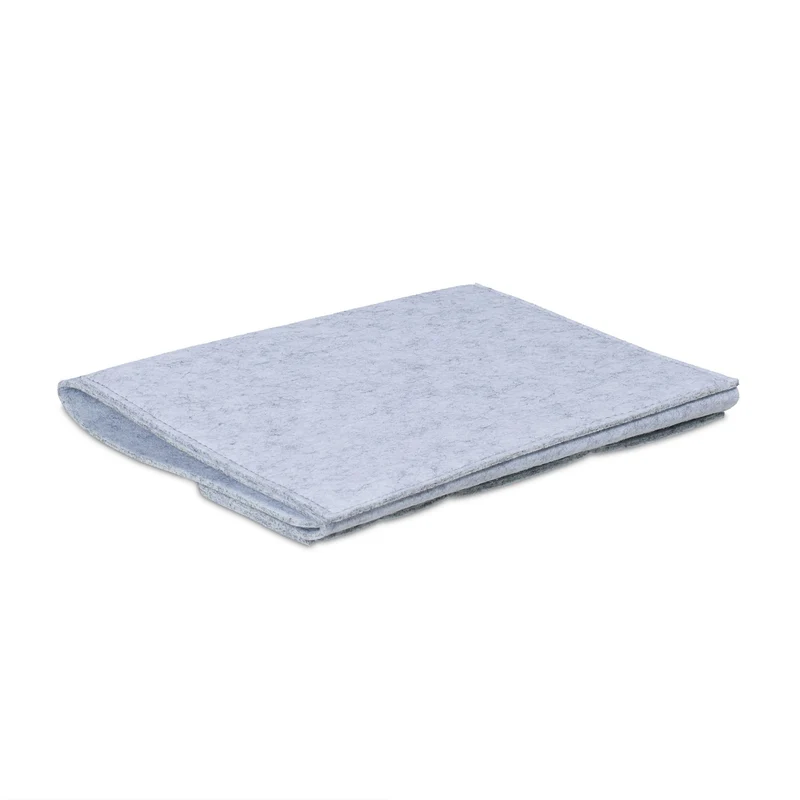 Lot de 2 poches de lit à suspendre pour rangement livres télécommandes 30 x 20 x 5 cm en feutre gris 13_0014117