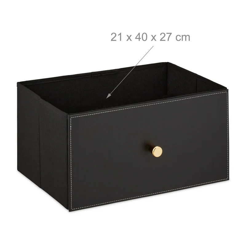 Commode moderne avec 4 tiroirs rangement ample intérieur 90 x 40 x 80 cm en bois noir 13_0014543