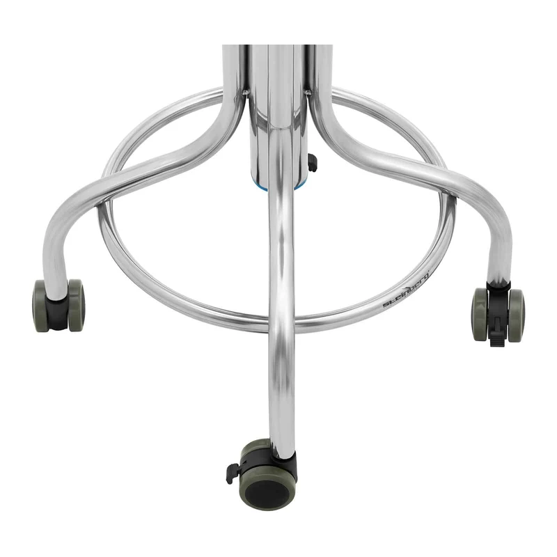 Tabouret labo - à roulettes - acier inoxydable - 100 kg 14_0005786
