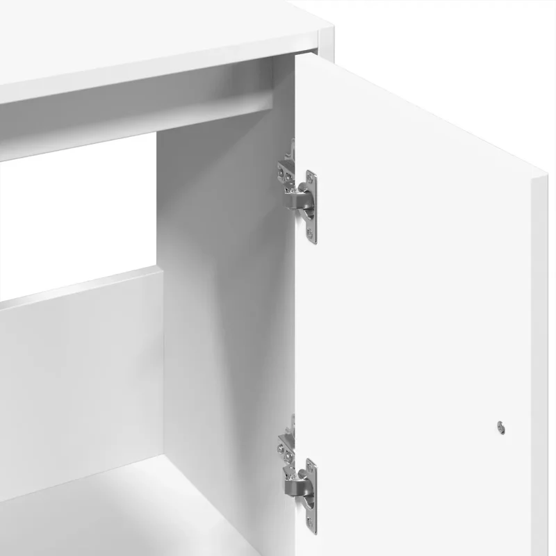 Armoire de lavabo rangement pratique 63 x 29 x 55 cm en bois d'ingénierie blanc 02_0049520