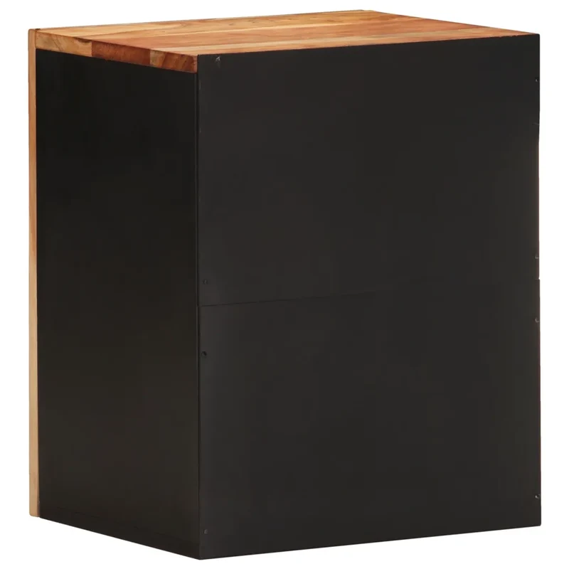 Armoire murale de salle de bain rangement bois acacia 38 x 33 x 48 cm design naturel en bois acacia 02_0047128