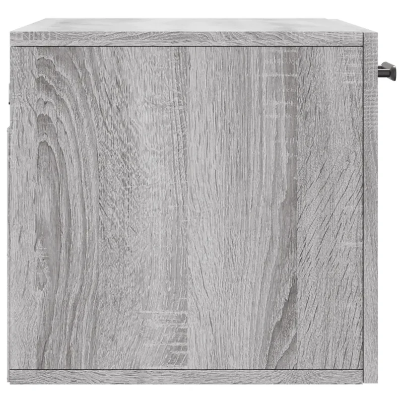 Armoire murale flottante fonction rangement déco 60 x 36 x 35 cm en bois d'ingénierie gris 02_0048847