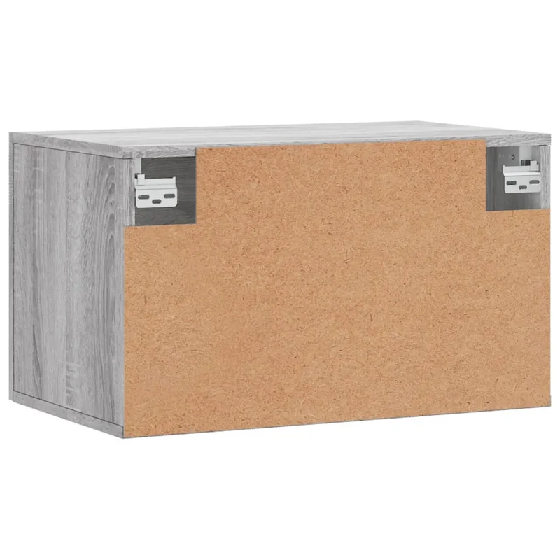 Armoire murale flottante fonction rangement déco 60 x 36 x 35 cm en bois d'ingénierie gris 02_0048847