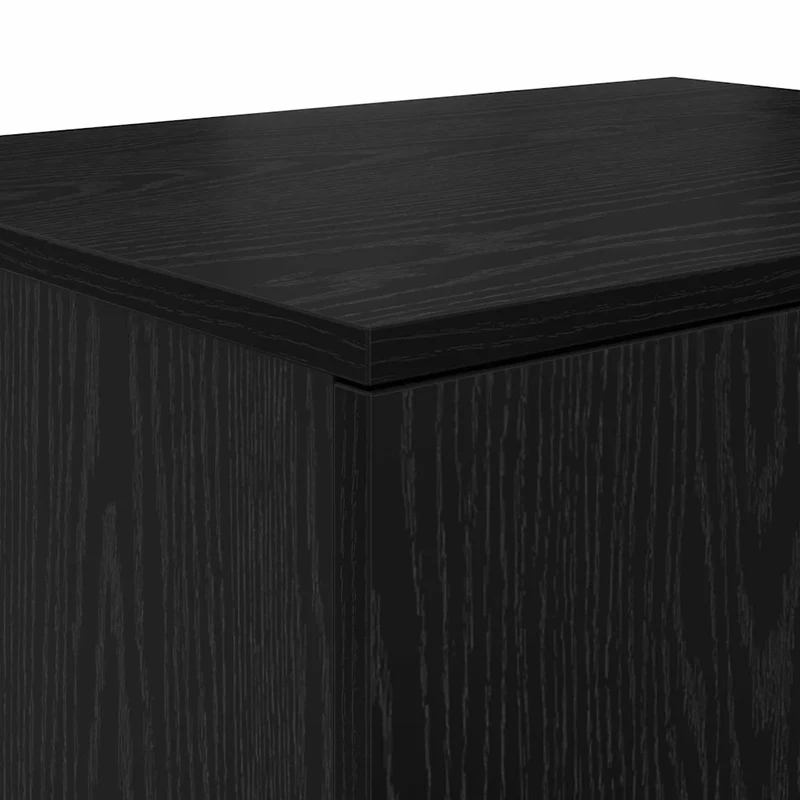 Armoire de rangement moderne 127 x 41 x 40 cm fonctionnelle et durable style minimaliste en bois d'ingénierie noir 02_0052103