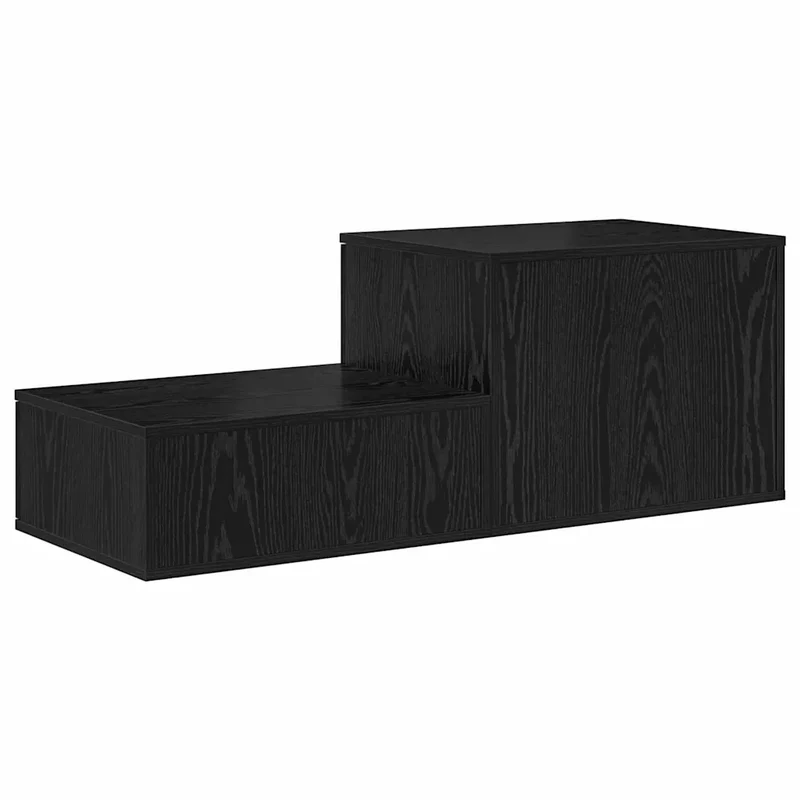 Armoire de rangement moderne 127 x 41 x 40 cm fonctionnelle et durable style minimaliste en bois d'ingénierie noir 02_0052103