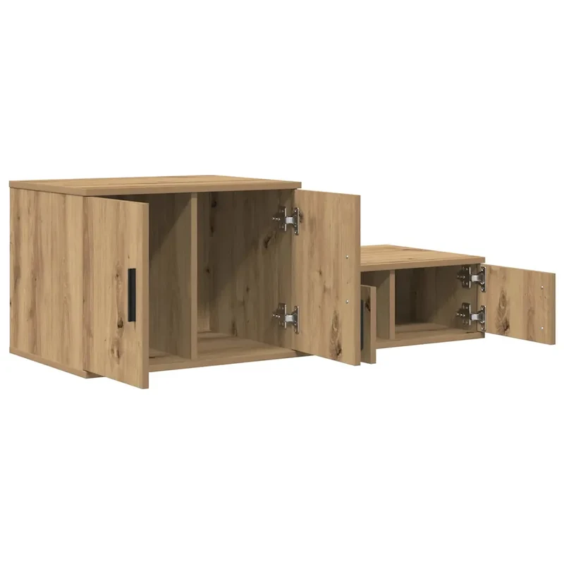 Armoire de rangement moderne 127 x 41 x 40 cm pratique minimaliste salon salle à manger en bois d'ingénierie chêne artisanal 02_0052109