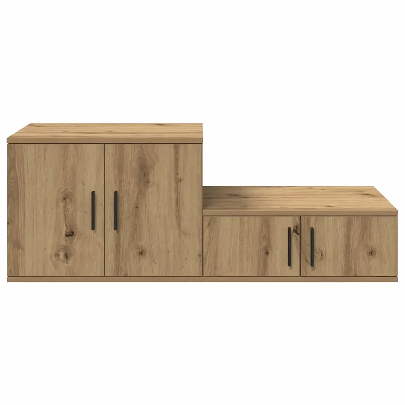 Armoire de rangement moderne 127 x 41 x 40 cm pratique minimaliste salon salle à manger en bois d'ingénierie chêne artisanal 02_0052109