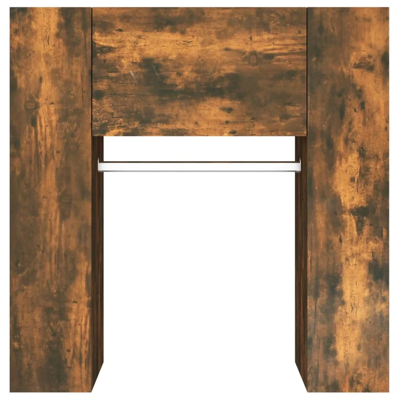 Lot de 2 armoires de couloir pratiques rangement élégant 97,5 x 37 x 99 cm en bois d'ingénierie chêne fumé 02_0055201