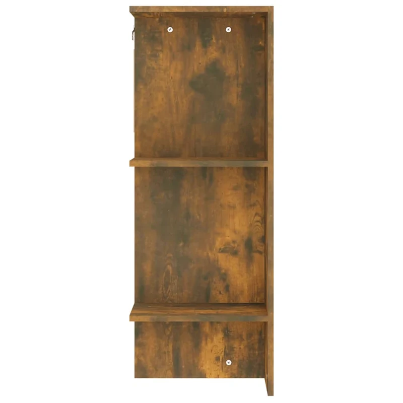 Lot de 2 armoires de couloir pratiques rangement élégant 97,5 x 37 x 99 cm en bois d'ingénierie chêne fumé 02_0055201