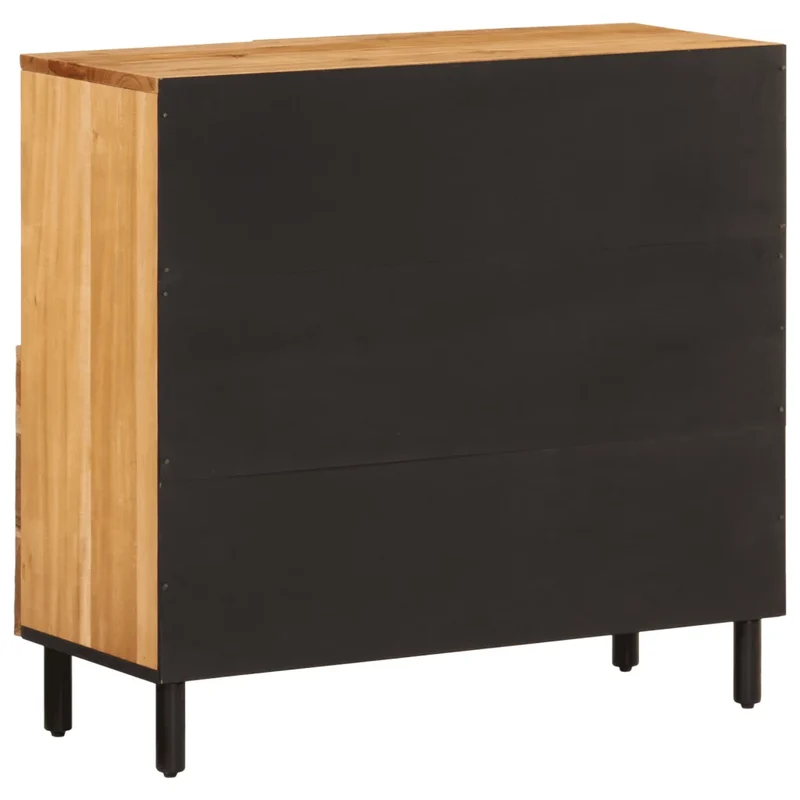 Armoire latérale 80 x 33 x 75 cm espace de rangement fonction d'affichage style intemporel en bois d'acacia naturel 02_0047195