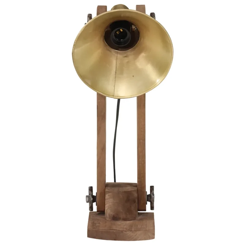 Lampe de bureau style industriel moderne usage décoratif 23 x 13 x 52 cm en fer laiton antique 02_0047521