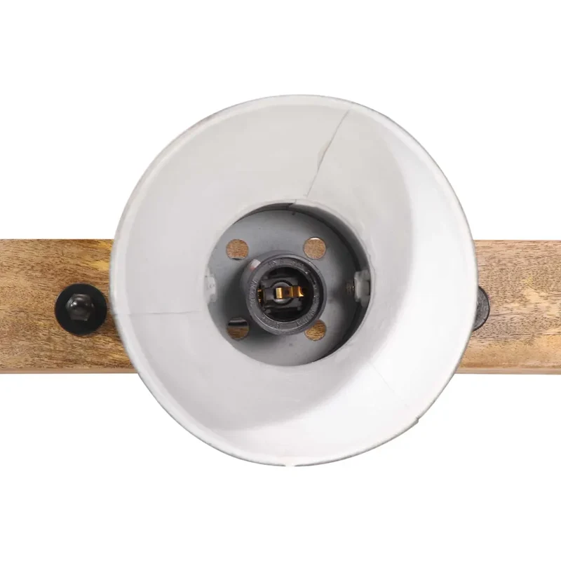 Lampe murale industrielle avec 3 abat-jours 65 x 25 cm ambiance cosy en fer bleu délavé 02_0047481
