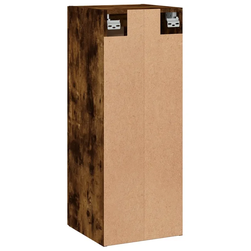 Armoire murale 34,5 x 34 x 90 cm rangement spacieux moderne design sobre en bois d'ingénierie chêne fumé 02_0048950