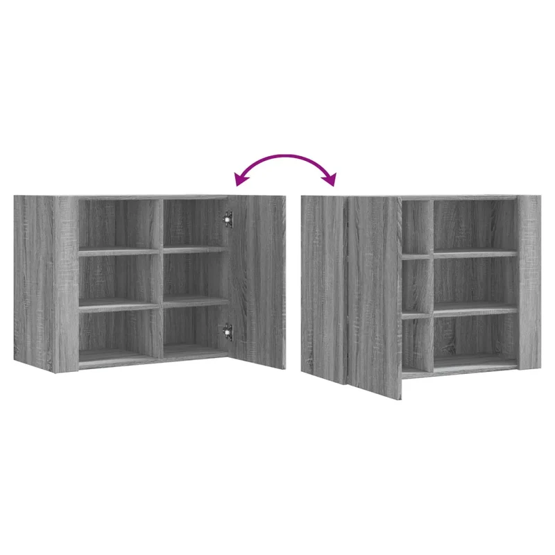 Armoire murale moderne rangement pratique 60 x 35 x 75 cm en bois d'ingénierie sonoma gris 02_0049566