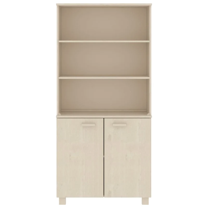Buffet bahut commode armoire meuble de rangement organisateur cuisine salle de séjour salon bois massif de pin miel marron 02_0032148