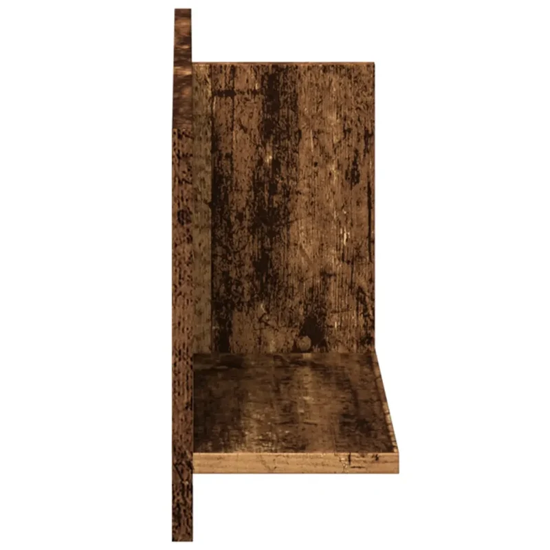 Armoire murale flottante 70 x 16 x 30 cm grand espace de rangement style vintage en bois d'ingénierie vieux bois 02_0050584