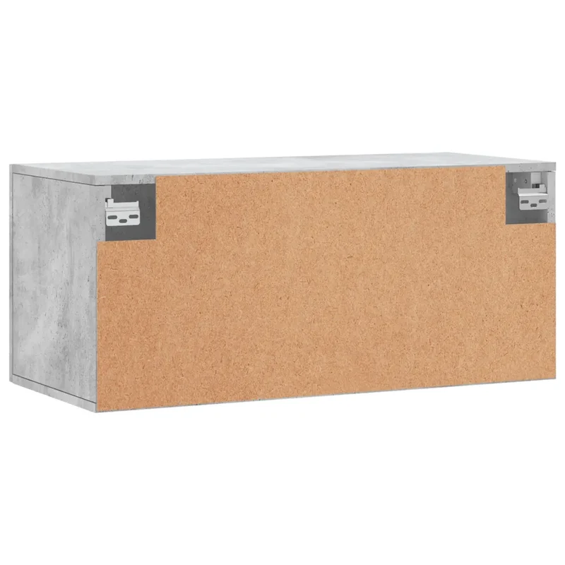 Armoire murale design moderne rangement pratique 80 x 36,5 x 35 cm en bois d'ingénierie gris béton 02_0048858