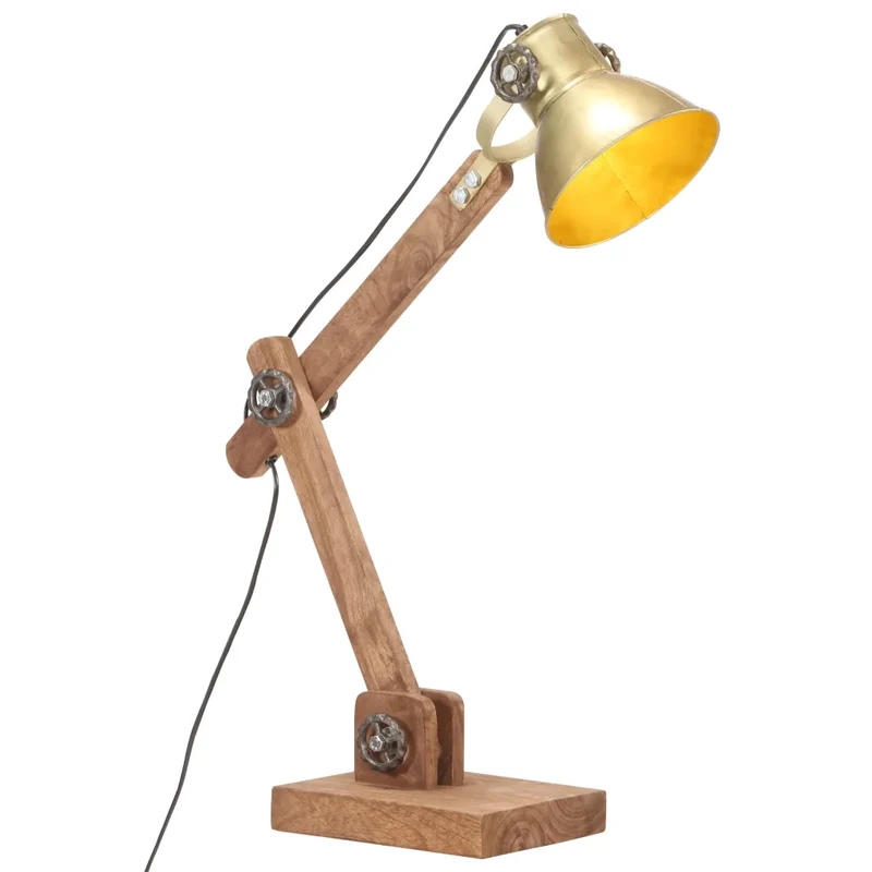 Lampe de bureau industrielle réglable hauteur 58 x 18 x 90 cm en fer laiton 02_0046678