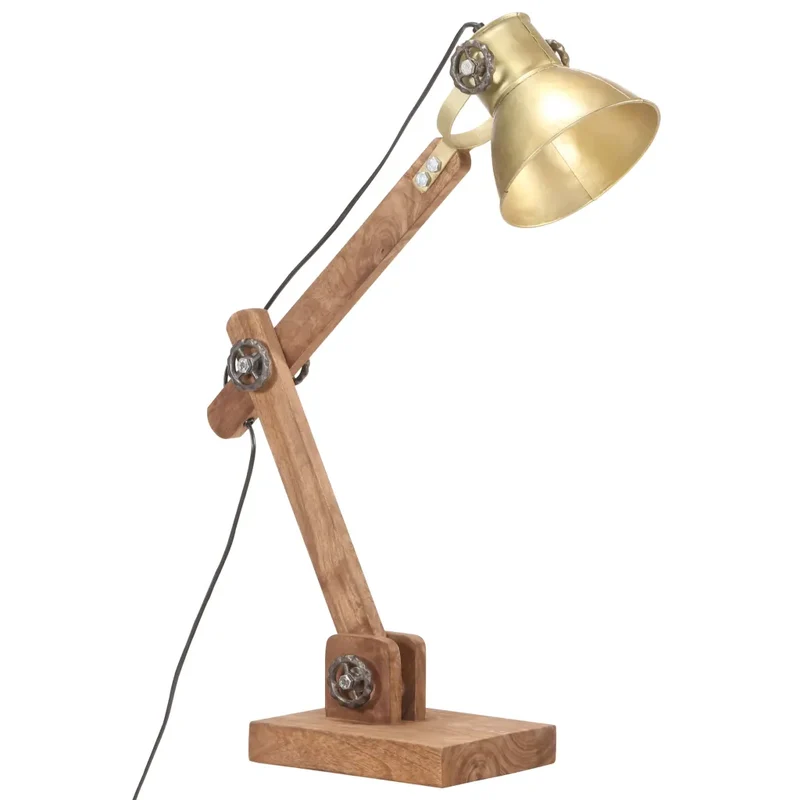 Lampe de bureau industrielle réglable hauteur 58 x 18 x 90 cm en fer laiton 02_0046678
