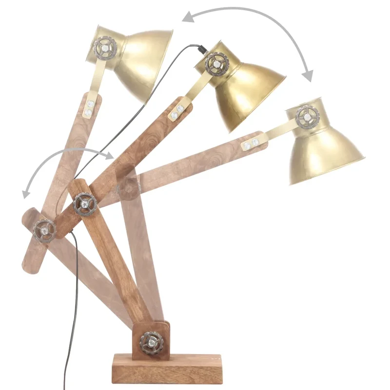 Lampe de bureau industrielle réglable hauteur 58 x 18 x 90 cm en fer laiton 02_0046678