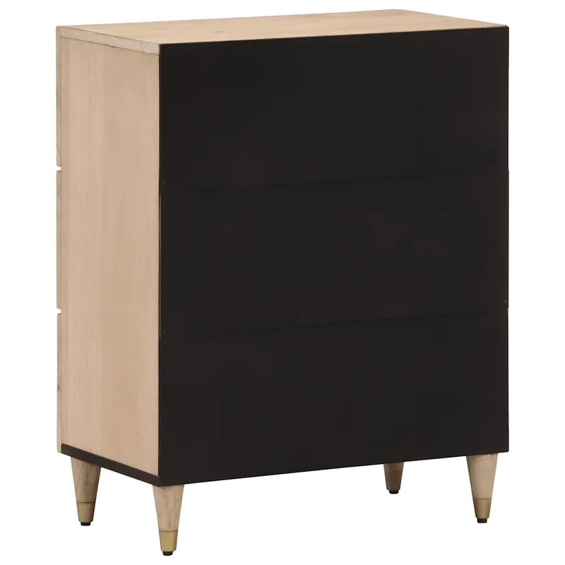 Armoire latérale en bois massif avec espace de rangement design intemporel 60 x 33 x 75 cm en manguier naturel 02_0047298