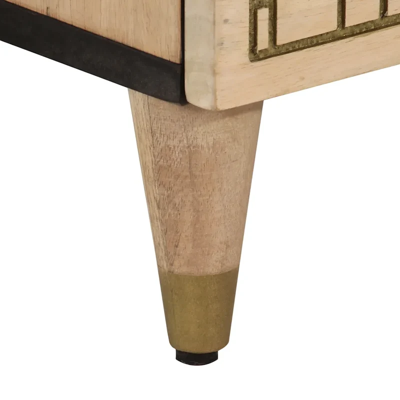 Armoire latérale en bois massif avec espace de rangement design intemporel 60 x 33 x 75 cm en manguier naturel 02_0047298