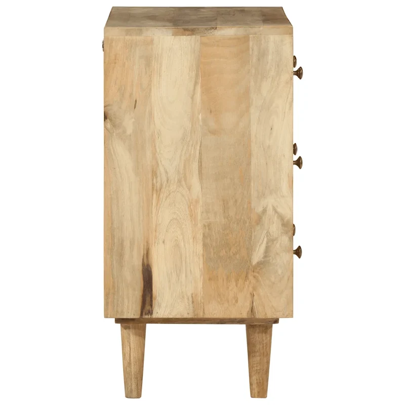 Armoire à tiroirs rétro style vintage rangement 70 x 35 x 70 cm en bois de manguier marron 02_0047281