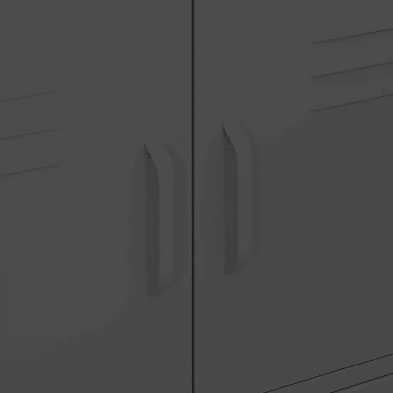 Armoire de rangement moderne avec 2 étagères réglables 80 x 35 x 101 cm en acier anthracite 02_0046832