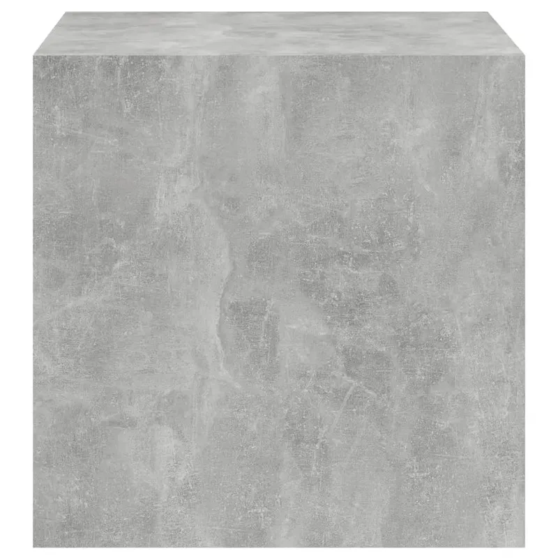 Armoire murale élégante pratique pour rangement 37 x 37 x 37 cm en bois d’ingénierie gris béton 02_0047848