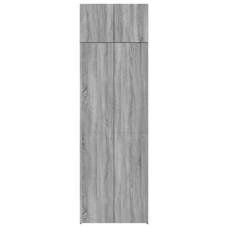Armoire de rangement haute moderne 70 x 42,5 x 225 cm espace optimisé pour petits espaces en bois d'ingénierie gris 02_0055579