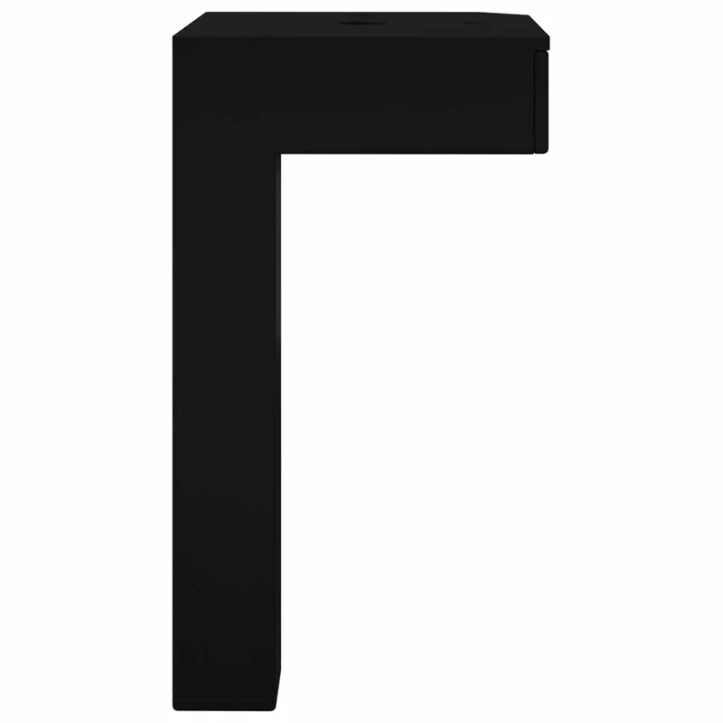 Lot de 2 pieds debout modernes design épuré polyvalents 57 x 57 x 100 mm en fer noir 02_0051987