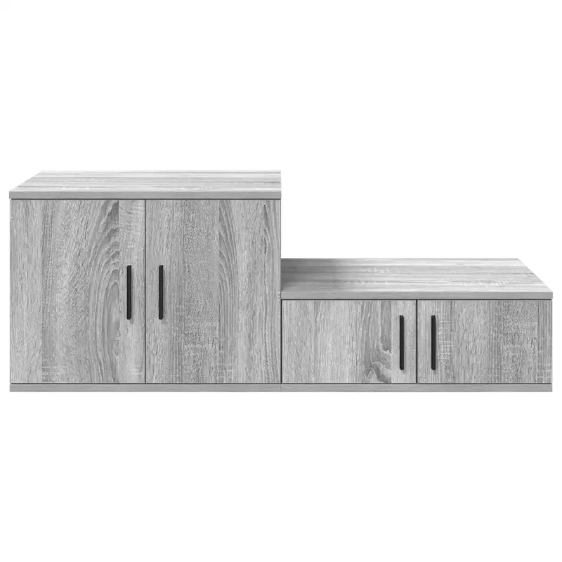 Armoire de rangement moderne 118 x 41 x 40 cm flexible et durable design minimaliste en bois d'ingénierie gris sonoma 02_0052115