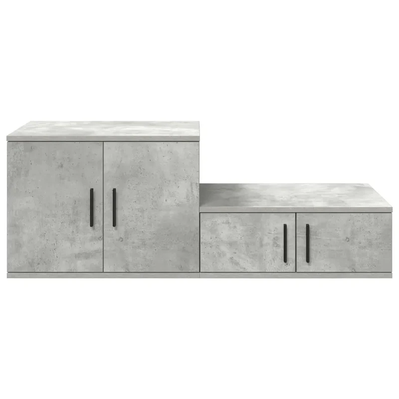 Armoire de rangement moderne 127 x 41 x 40 cm pratique design minimaliste en bois d'ingénierie gris béton 02_0052105