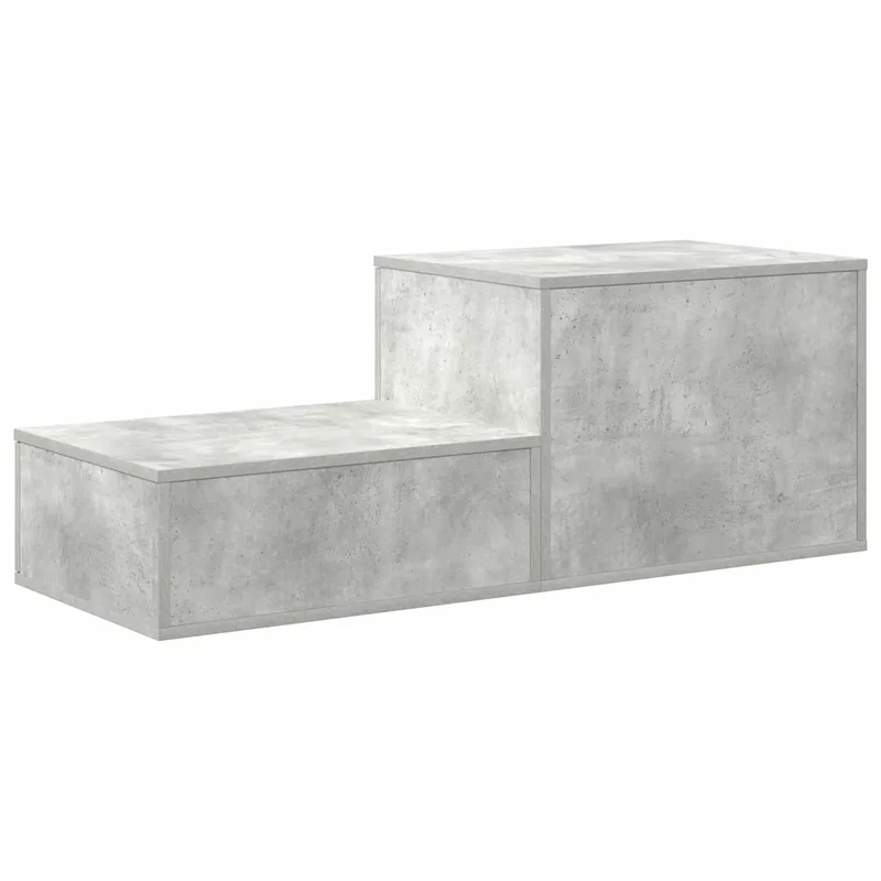 Armoire de rangement moderne 127 x 41 x 40 cm pratique design minimaliste en bois d'ingénierie gris béton 02_0052105