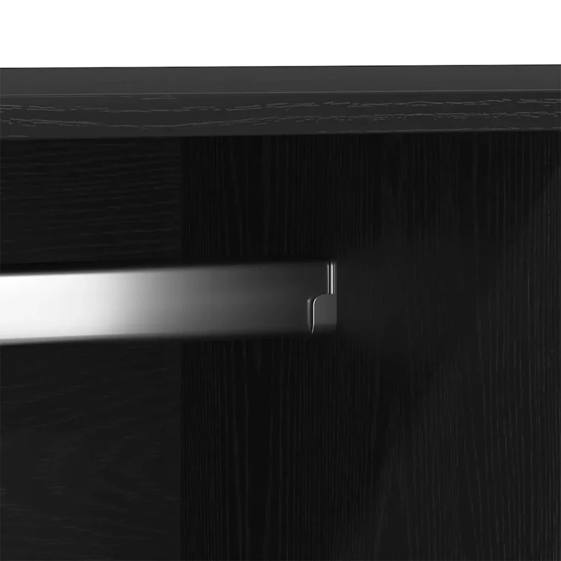 Armoire moderne rectangulaire avec grand espace de rangement 80 x 52 x 180 cm en bois d'ingénierie chêne noir 02_0051865