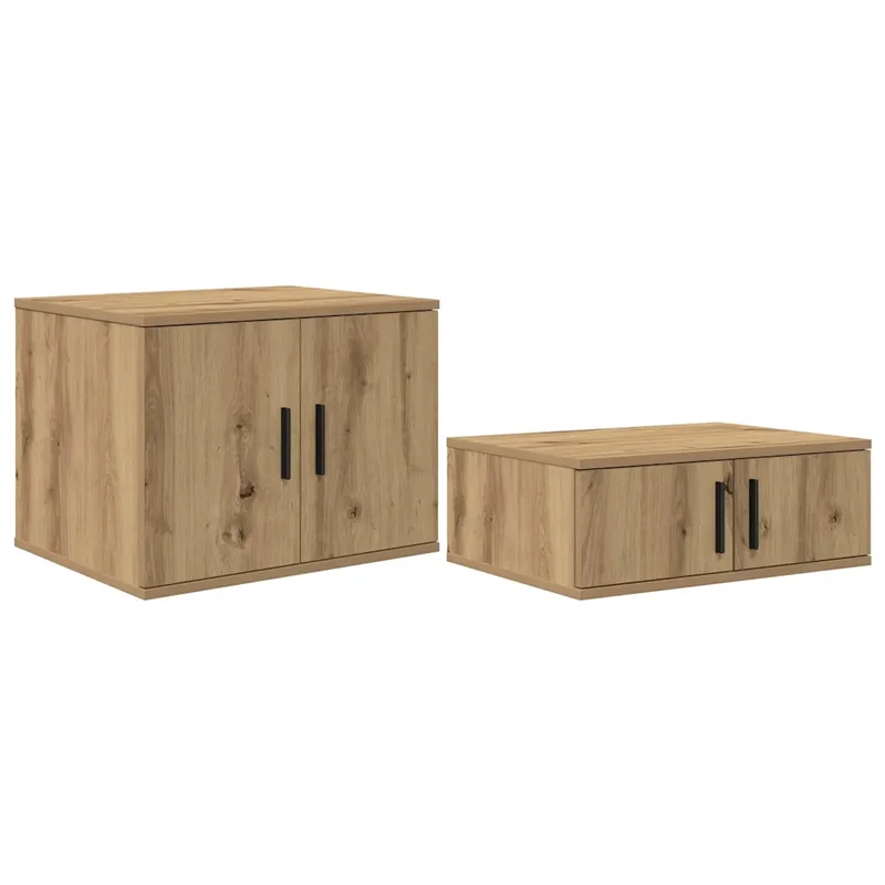 Armoire de rangement moderne avec 2 étagères salon 108 x 41 x 40 cm en bois d'ingénierie chêne artisanal 02_0052125