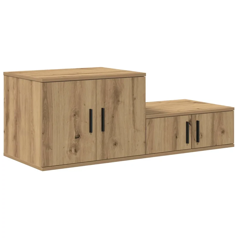 Armoire de rangement moderne avec 2 étagères salon 108 x 41 x 40 cm en bois d'ingénierie chêne artisanal 02_0052125