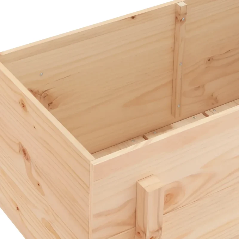 Lit surélevé de jardin 101 x 50 x 57 cm vaste espace décoratif style rustique en bois pin 02_0048499