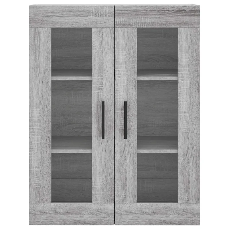 Armoire murale design pratique rangement 69 x 34 x 90 cm en bois d'ingénierie gris 02_0048645