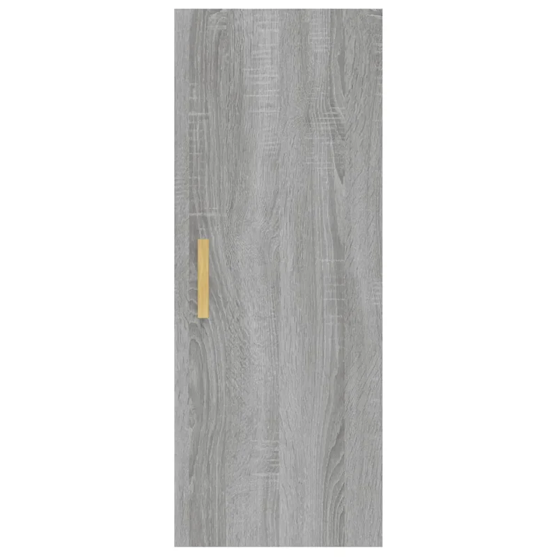 Armoire murale design polyvalente rangement espace de vie 34,5 x 34 x 90 cm en bois d'ingénierie gris 02_0048328